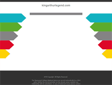 Tablet Screenshot of kingarthurlegend.com